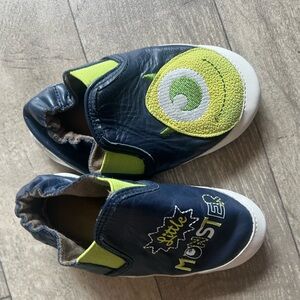 Blue and Green Baby Walker Shoes with Velcro Strap
